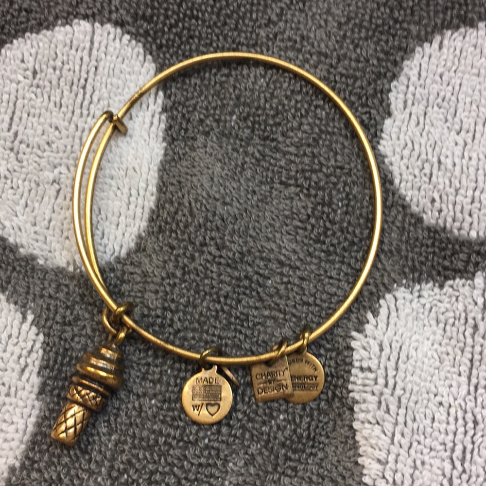 Alex and Ani gold ice cream cone bangle